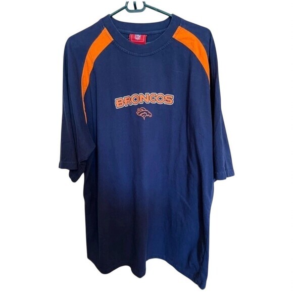 nlf Other - Vintage Y2K Denver Broncos NFL T-Shirt XL Blue Orange VF Imagewear 90s 2000s